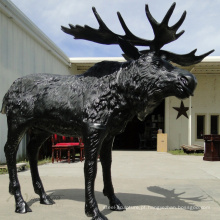 estátua de alce de bronze